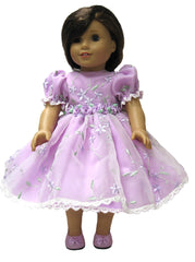 18" Embroidered Fancy Doll Dress