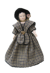 7" Brown Plaid Doll Dress